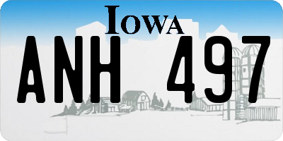 IA license plate ANH497