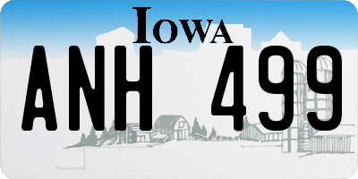 IA license plate ANH499
