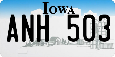 IA license plate ANH503