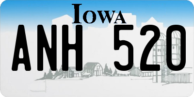 IA license plate ANH520