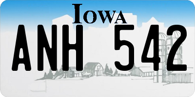 IA license plate ANH542