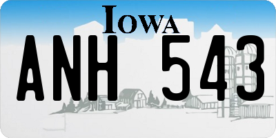 IA license plate ANH543