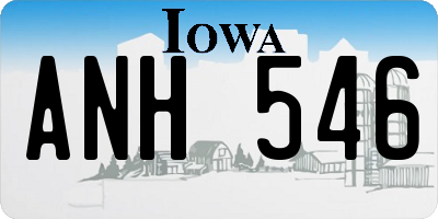 IA license plate ANH546