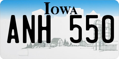 IA license plate ANH550