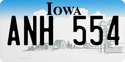 IA license plate ANH554