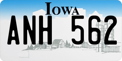 IA license plate ANH562