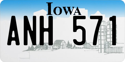 IA license plate ANH571