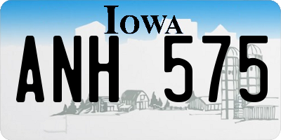 IA license plate ANH575
