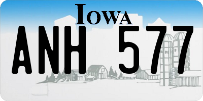 IA license plate ANH577
