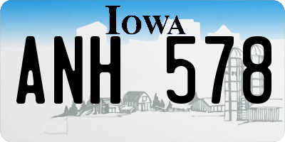 IA license plate ANH578