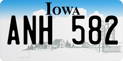 IA license plate ANH582