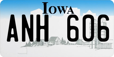 IA license plate ANH606