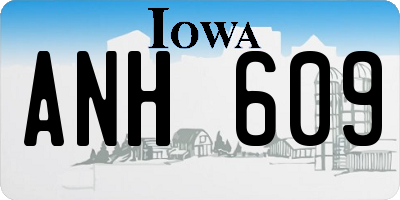 IA license plate ANH609