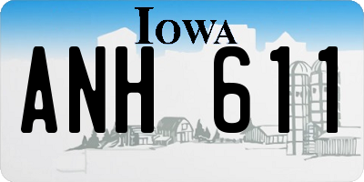 IA license plate ANH611