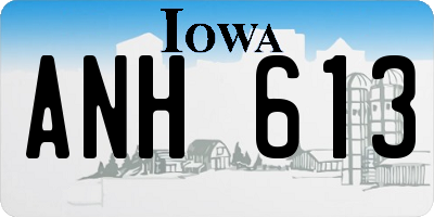 IA license plate ANH613