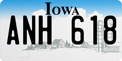 IA license plate ANH618