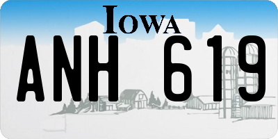 IA license plate ANH619
