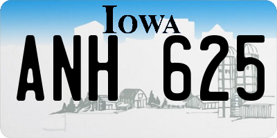 IA license plate ANH625