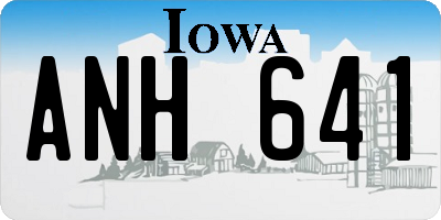 IA license plate ANH641