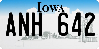 IA license plate ANH642