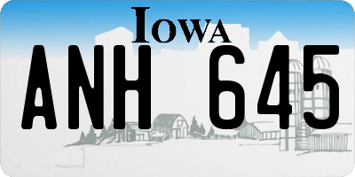 IA license plate ANH645