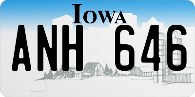 IA license plate ANH646