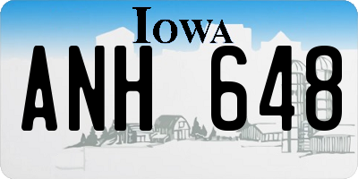 IA license plate ANH648