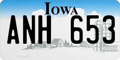 IA license plate ANH653