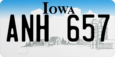 IA license plate ANH657