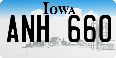 IA license plate ANH660