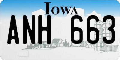 IA license plate ANH663