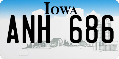 IA license plate ANH686