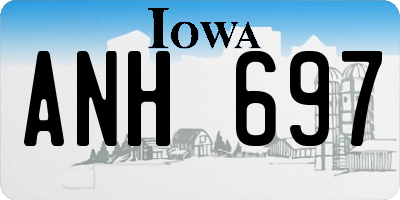 IA license plate ANH697