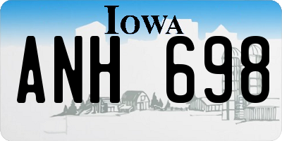 IA license plate ANH698