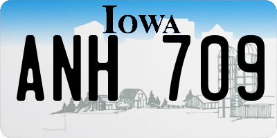 IA license plate ANH709