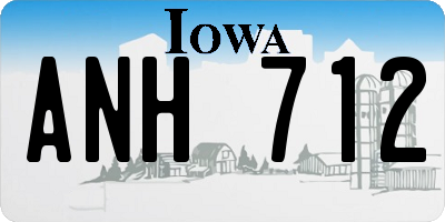 IA license plate ANH712
