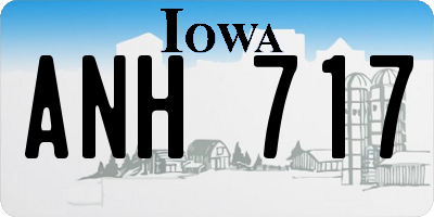 IA license plate ANH717