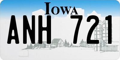 IA license plate ANH721