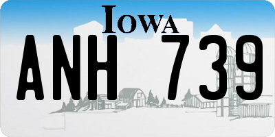 IA license plate ANH739