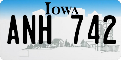 IA license plate ANH742