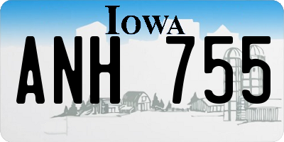 IA license plate ANH755