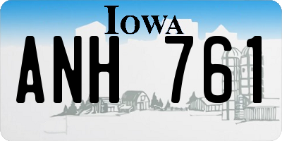 IA license plate ANH761