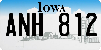 IA license plate ANH812