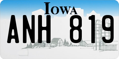 IA license plate ANH819