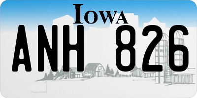 IA license plate ANH826