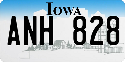 IA license plate ANH828