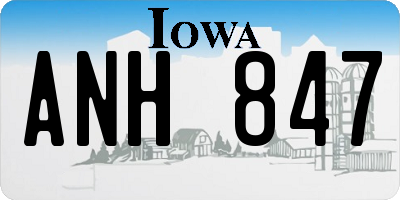 IA license plate ANH847