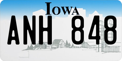 IA license plate ANH848