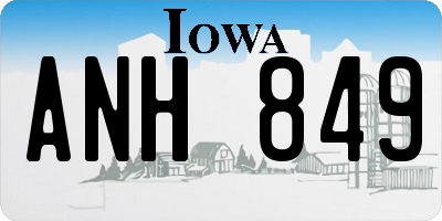 IA license plate ANH849