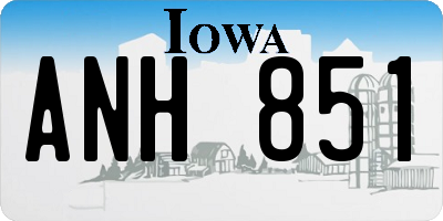 IA license plate ANH851